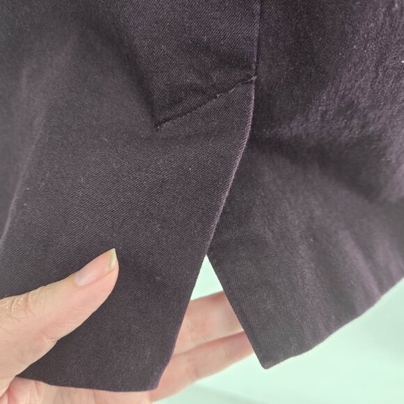 Banana Republic Dark Purple Skirt Mini Back Zipper Lined Slit Size 14 - Picture 4 of 9